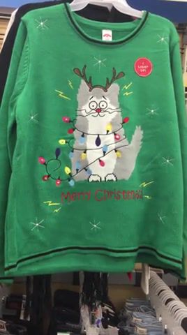 Christmas cat sweater, I Need This Cat, Ugly Christmas Sweater, Cats, Light Up Sweater, Animals Pets