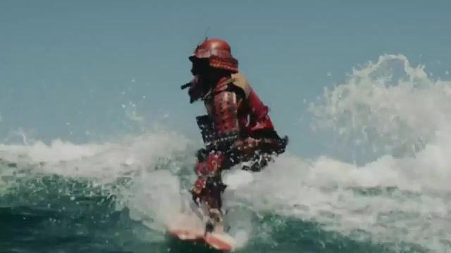Samurai surfer electrasy cosmic castaway, samurai, reystall, cosplay, surfing, the ocean, cool, music, electrasy, cosmic castaway, nature travel.