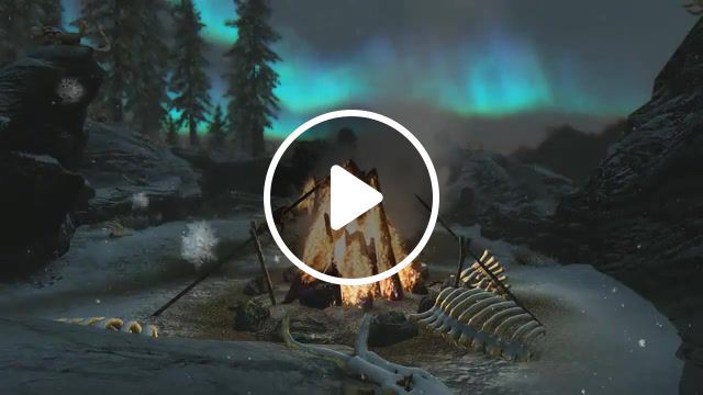 Skyrim, beautiful, sky, music, winter, show, oblivion, tes, fire, skyrim, relax, nature travel. #0