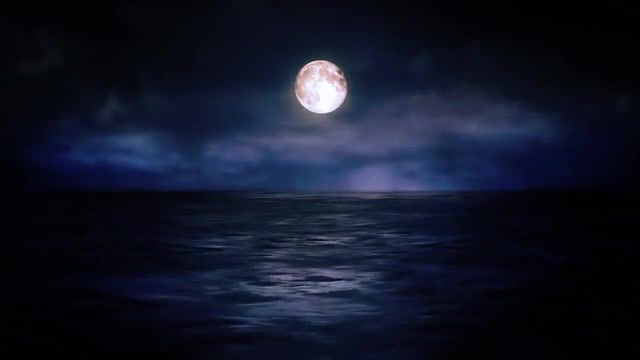Moonlit night. silence, sea, deep, night, moon, silence, nature travel.