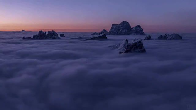 Dreamland in the Dolomites, Night, Scape, Weather, Trip, Dream, Smoke, Cinemagraphs, Cinemagraph, Eleprimer, Live Pictures