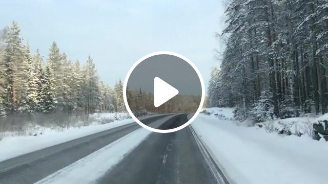 Snow and road, nature travel. #0