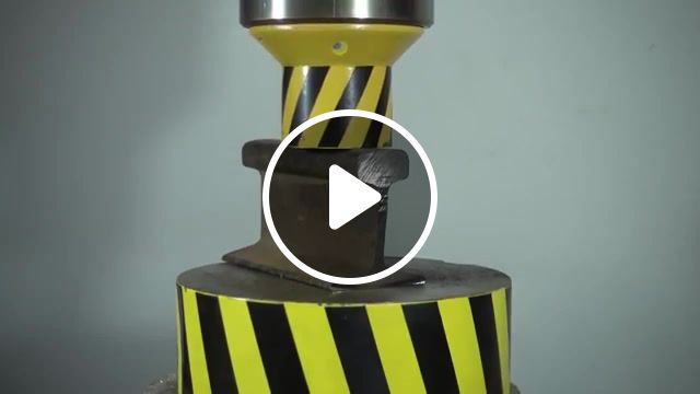 Hydraulic press vs rail, experiment, an experience, caution, science technology. #0