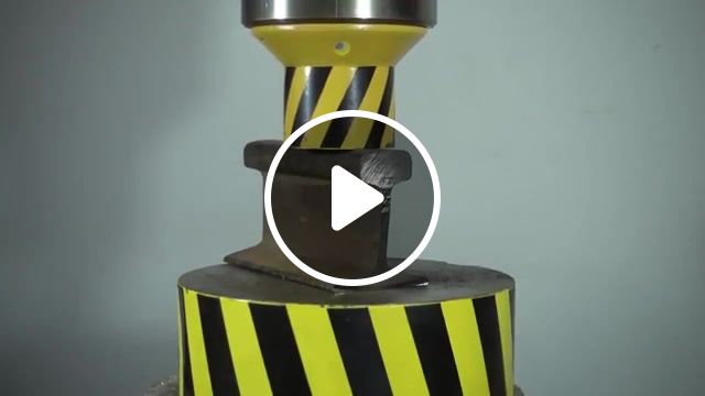 Hydraulic press vs rail, experiment, an experience, caution, science technology. #1