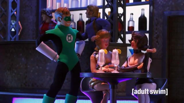 Green Lantern at the bar