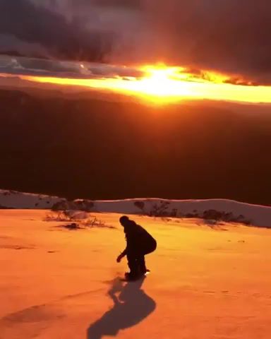 To sunset, Relax, Nature, Winter, Snow, Snowboarding, Sports