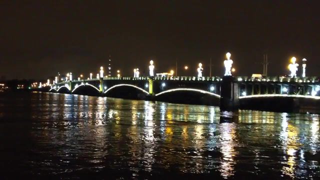 Trinity bridge, trinity bridge, saint petersburg, new year, lights, nature travel.