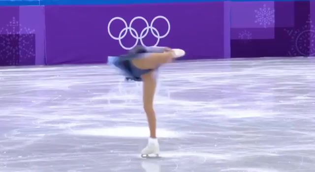 Crazy girl, Spin, Medvedeva, Olympic, Olympic Games, Pyeongchang, Record, Cinemagraph, Loop, Figure Skating, Sports