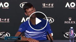 Novak Djokovic and Italian journalist