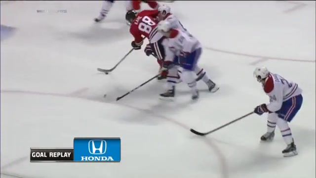 Patrick Kane splits the defense for beautiful goal while falling - Video & GIFs | sports