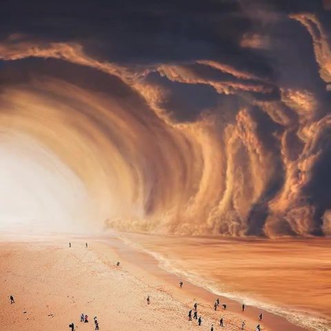 Sand storm, circle, sand storm, sand, planet earth, live pictures.
