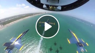 Amazing Cockpit View US Navy Blue Angels Team Highlights