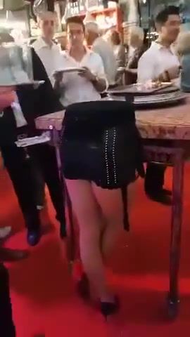 Robot topless waitress pushing table - Video & GIFs | robot,heels by todrick,topless,waitress,science technology