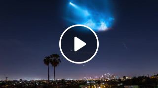 Space X Falcon 9 Timelapse Above Downtown Los Angeles October 7th