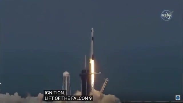 Watch liftoff nasa, spacex launch falcon 9 crew dragon and astronauts into space, nasa, spacex launch, falcon 9, star trek, enterprise, elon musk, russell watson, where my heart will take me, history, epic, spacex, wow, science technology.