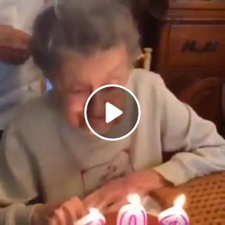 102 Year Old Granny Blows Out Her Teeth