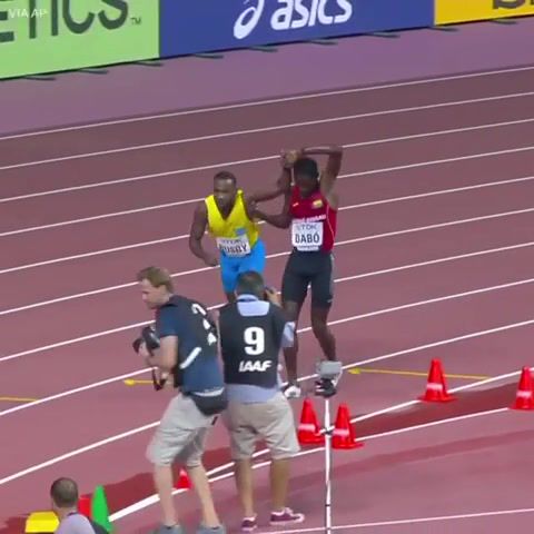 An incredible display of sportsmanship Braima Dabo came to the rescue of J, Run, Sport, Sports