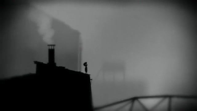The most loneliest day, Limbo, Xbox, Game, 2d Game, 2d, Pc Game, Old School, Indie, Indie Game, Rain, Black And White, Music, Clical Music, Boy, Kid, Roof, Pipe, Steam, Buildings
