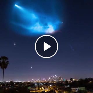 Falcon 3 taking off above Downtown LA