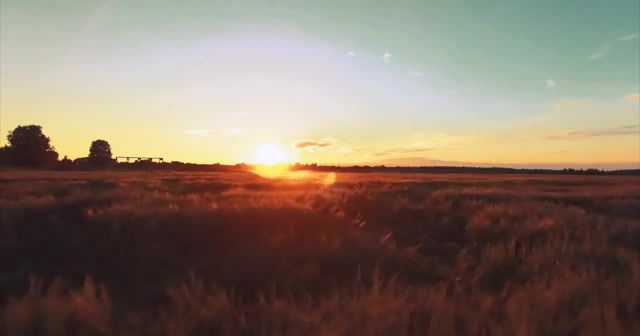 Sunset over the field flixel, sunset, m83, drone, nature, sky, cinemagraph, flixel, sunrise, live pictures.