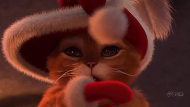 Merry Christmas from Puss in Boots, Merry, Christmas, Puss, In, Boots, Shrek, Holidays, Cartoons