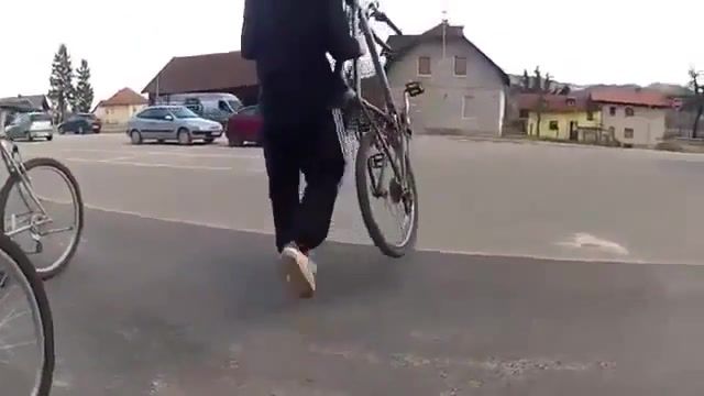 Gone in 10 seconds, bicycle.