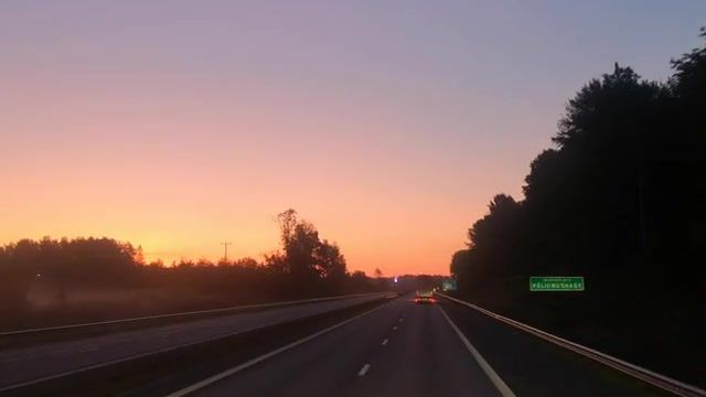 Morning - Video & GIFs | morning,road,highway,swede,sunrise,dawn,sweden,nature travel