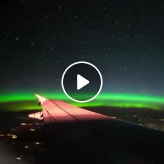 Northern Lights from the Plane