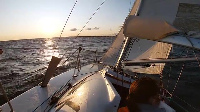 To The Sunset - Video & GIFs | sail,sailing,sunset,chill,yacht,yachting,sports,baltic,waves,sea,wind,nature travel