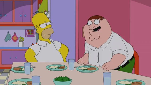 Homer Simpson and Peter Griffin, Family Guy, The Simpsons, Cartoons