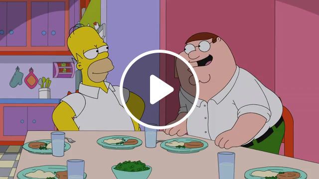 Homer simpson and peter griffin, family guy, the simpsons, cartoons. #0