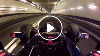 F1 drivers through NYC Lincoln Tunnel
