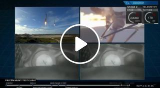 SpaceX Falcon Heavy Side Boosters Landing Simultaneously