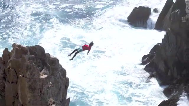 Nice Jump from a Cliff, Fun, Top, Pop, Hot, Extreme, Best, Like, Happy, Jump, Awesome, Music, Nature Travel