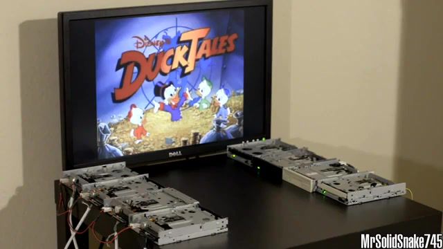 DuckTales Theme on Eight Floppy Drives