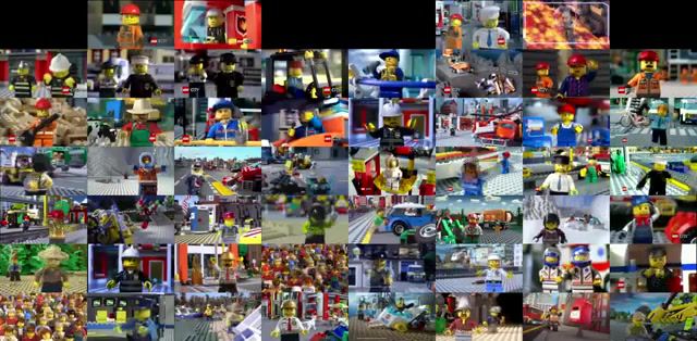 52 Lego City commercials, but they all yell HEY at the same time
