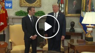 Trump and Macron held hands. A lot