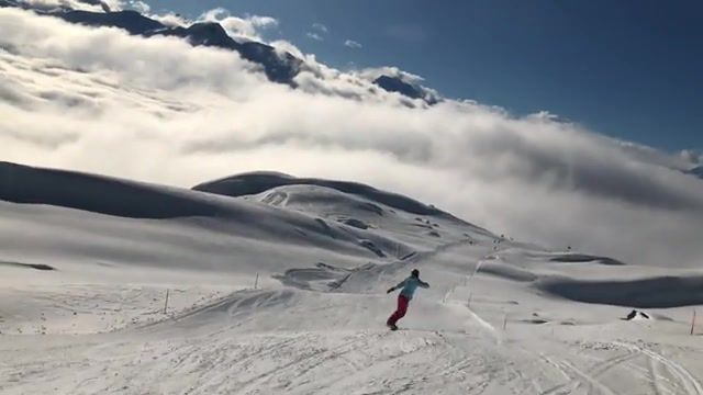 Clouds, Snowboarding, Sky, Clouds, Mountains, Snowboard, Ride, In The End, Nature Travel