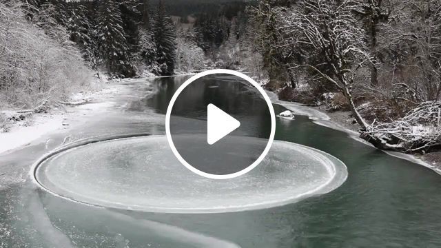 Spinning ice circle on the snoqualmie river, eleprimer, hop, orbo, loop, cinemagraphs, cinemagraph, forest, circle, chill, winter, snow, ice, love, cover, river, live pictures. #0