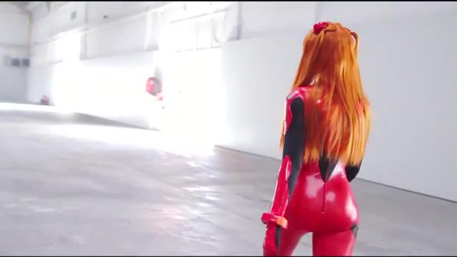 Touch, evangelion, anime, asuka, awesome, cosplay, slow motion.