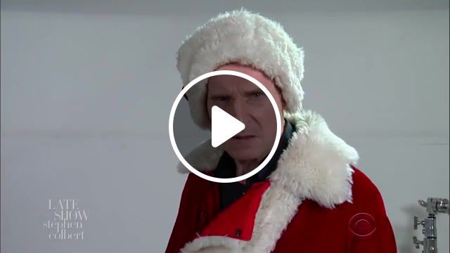 Watch out, santa's coming for you, the late show, stephen colbert, late show, late night, talk show, skits, bit, the late late show, comedian, impressions, funny, lol, liam neeson, santa, comedy, christmas, holiday season, celebrity. #0
