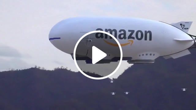 Amazon wars, imperial march, tie fighters, amazon, blimp, drones, science technology. #0