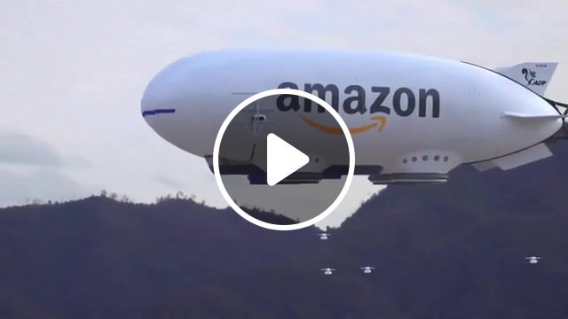 Amazon wars, imperial march, tie fighters, amazon, blimp, drones, science technology. #1
