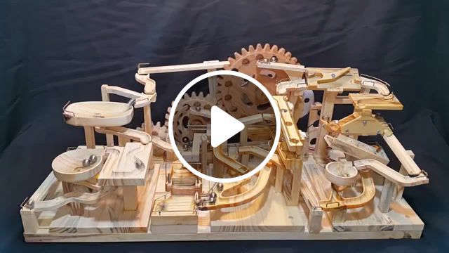 Marble machine, amazing marble machine, amazing wood toy, wood gear lifting, best way to learn structures, how to lift marble, how it works, amazing marble race, best structure, amazing lifting mechanisms, wooden toy, art, art design. #0