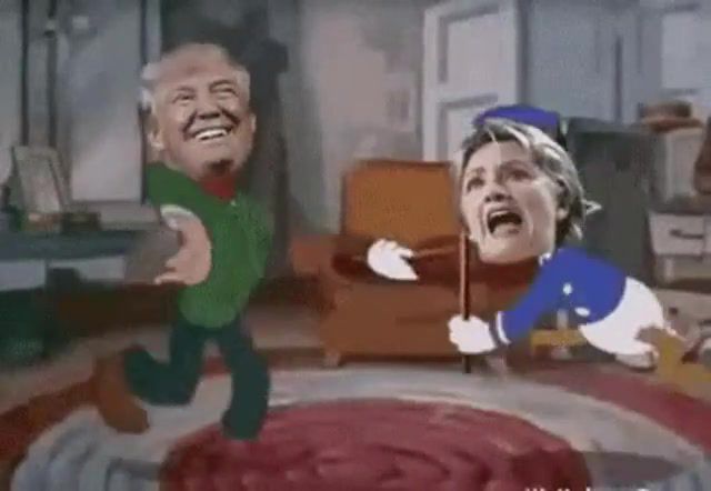 Trump's victory dance - Video & GIFs | meme,dance music,hillary clinton,trump,mashup