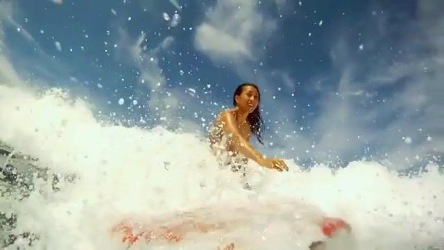 Gopro hd dreams with kelia moniz roxy wahine clic surf, surf, gopro, go pro, kelia moniz, roxy, surfing, hawaii, waikiki, surfboard mount, sports.