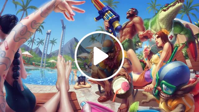Pool party login animation, support, weapon, crocodile, pool, party, song, beautiful, cool, epic, game, animation, rts, arts, moba, lol, league, league of legends, riot, riot games, gaming. #0