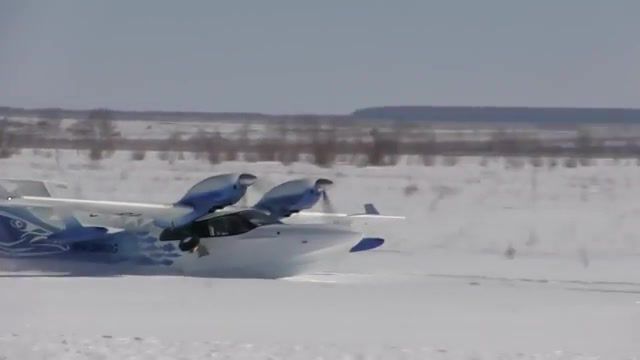 Snow take off, but how o o, l 44m, aircraft, aviation, seaplane, amphibian, landing on snow without landing gear, snow flight, lenny kravitz, fly away, plane, aeroplane, russia, crazy russians, crazy pilots, ace, science technology.