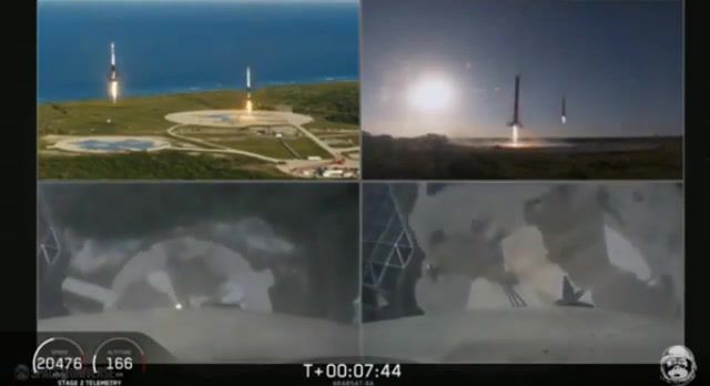Today there is 2 things more interesting than 2 UA. Candidates - Video & GIFs | spacex,falcon heavy,ilon mask,side boosters,landing,amazing,technology,future today,science technology