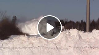 Trains Plowing Snow In Action